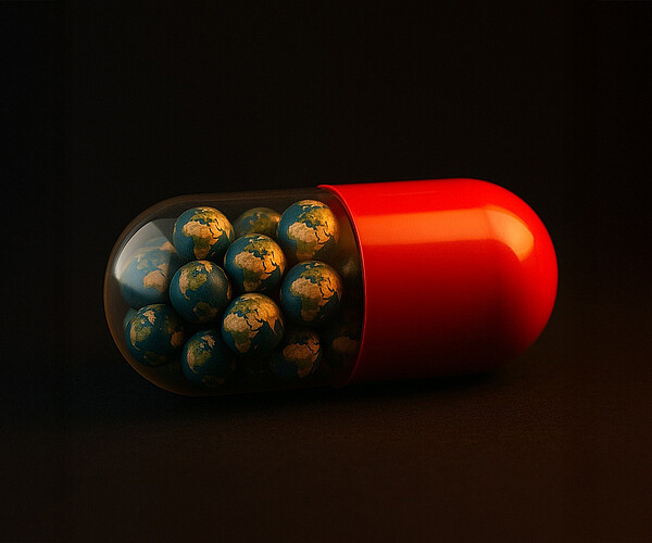 Les activités humaines modifient profondément les conditions de vie – ce qui a aussi des effets sur la santé. Photo: Robin Rieser, généré par l’IA