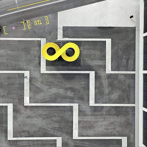 Die «8» des Künstlers Not Vital belebt den Spitalplatz des KSGR. Bild: Ralph Feiner